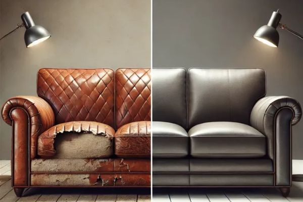 Sofa Upholestry Before & After